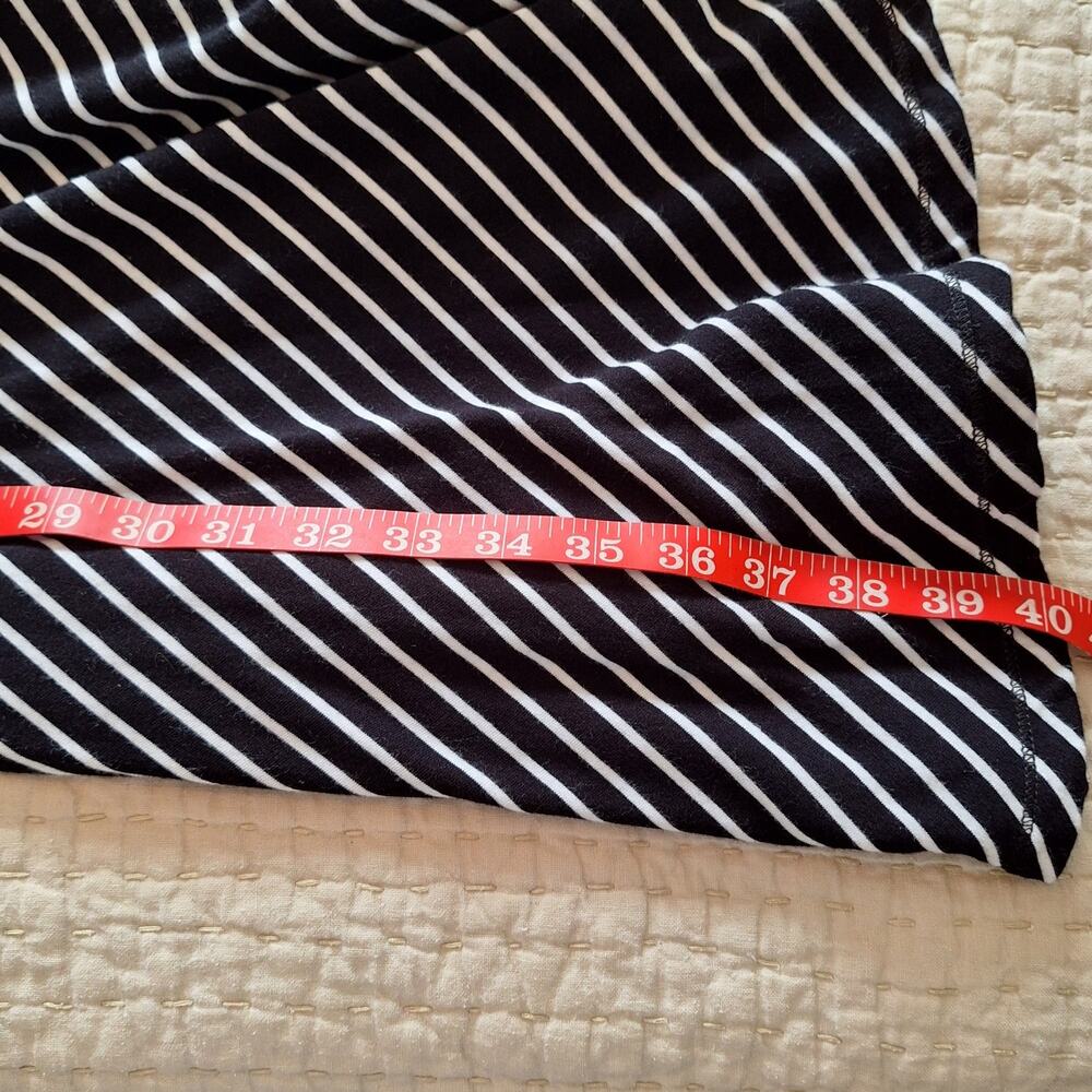 Chaps Oleander Black and White Stripe Sleeveless Dress Size L - Picture 8 of 14